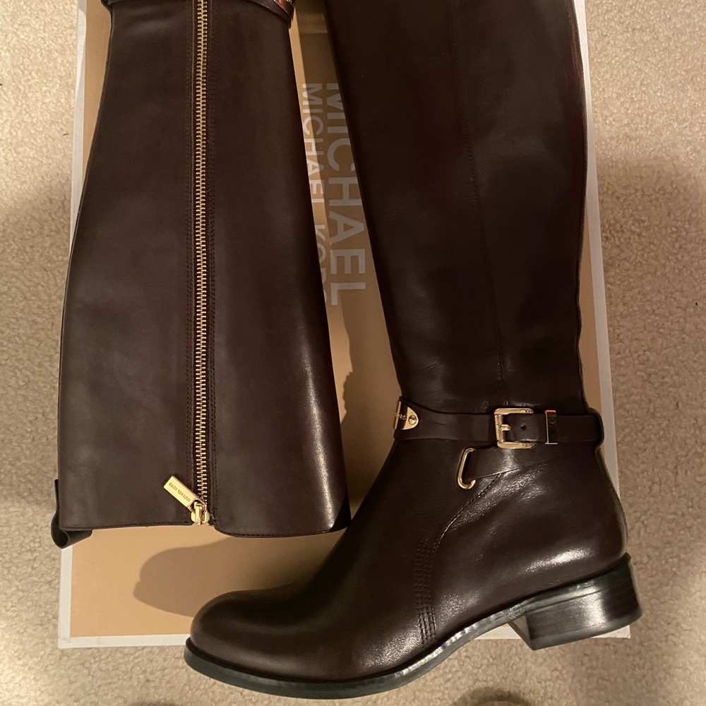 New Michael Kors Brown Knee Boots 7
